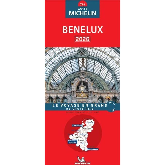 Michelin Wegenkaart 714 Benelux 2026 - Nationale Kaarten Michelin