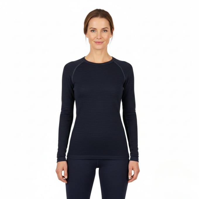 Norfolk - 80% Merino Wol Thermoshirt Dames - Naadloos - Temperatuurregulerend - Medium - Yeti