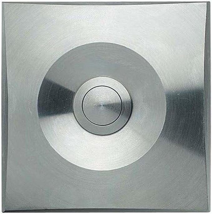 Draadloze deurbel drukknop RVS vierkant 82x82mm