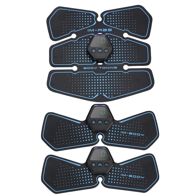 EMS Buikspiertrainer Digitaal Display Opladen Oefening Fitness Patch gray