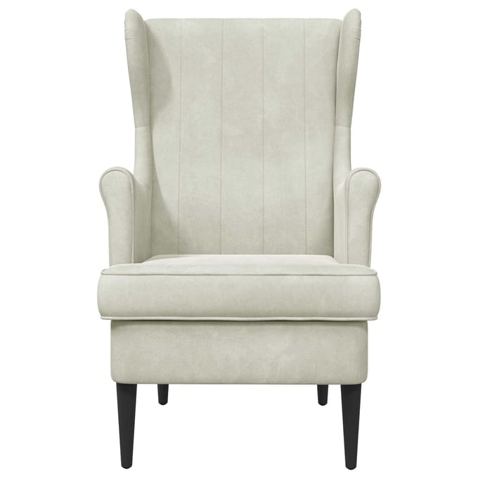 vidaXL - Fauteuil - Crèmekleurig - Fluweel