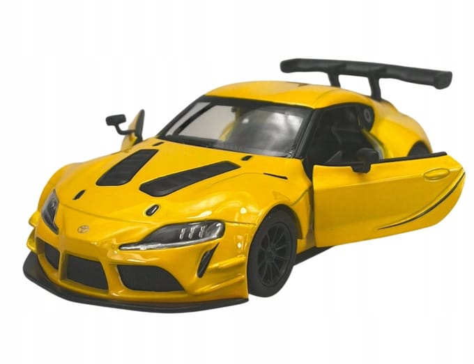 Kinsmart Toyota GR Supra Racing Concept Geel 1:36 Modelauto