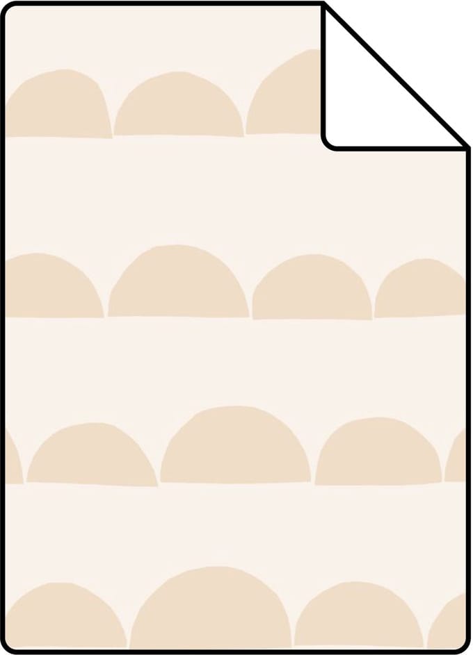 Proefstaal ESTAhome behang grafisch motief beige - 26.5 x 21 cm - 139728-S