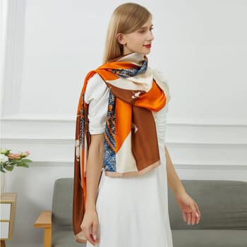 Sjaal V 1969 Vivace Patchwork zijden Stola
