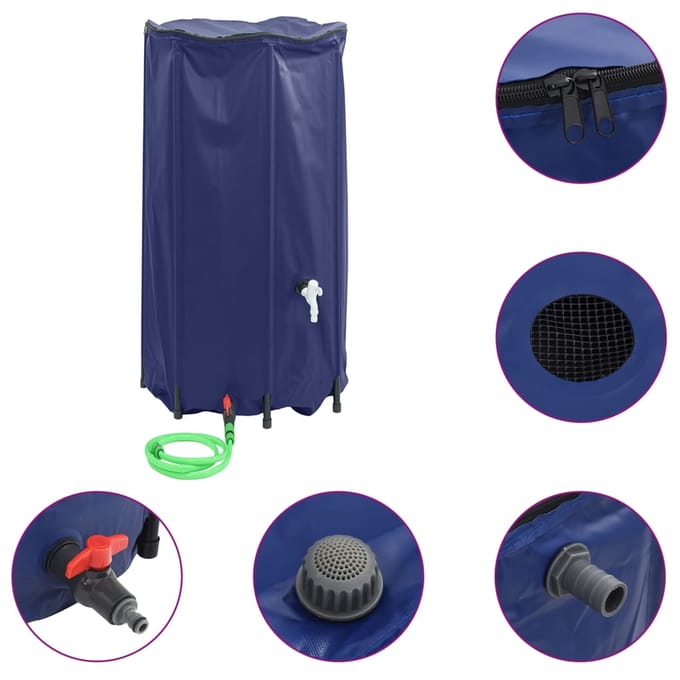 vidaXL Watertank met kraan opvouwbaar 380 L PVC