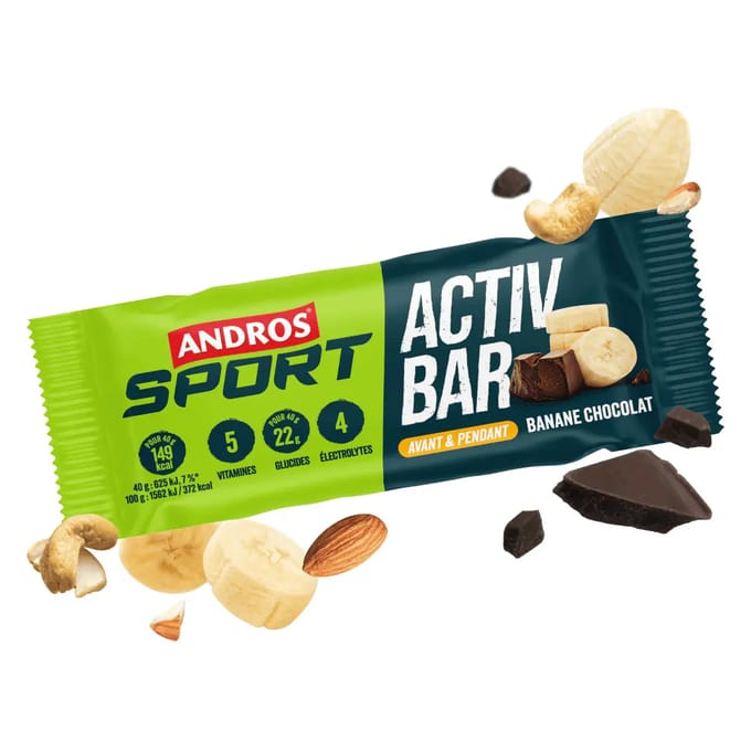 Voedingsrepen Andros Sport Activ Banane Chocolat