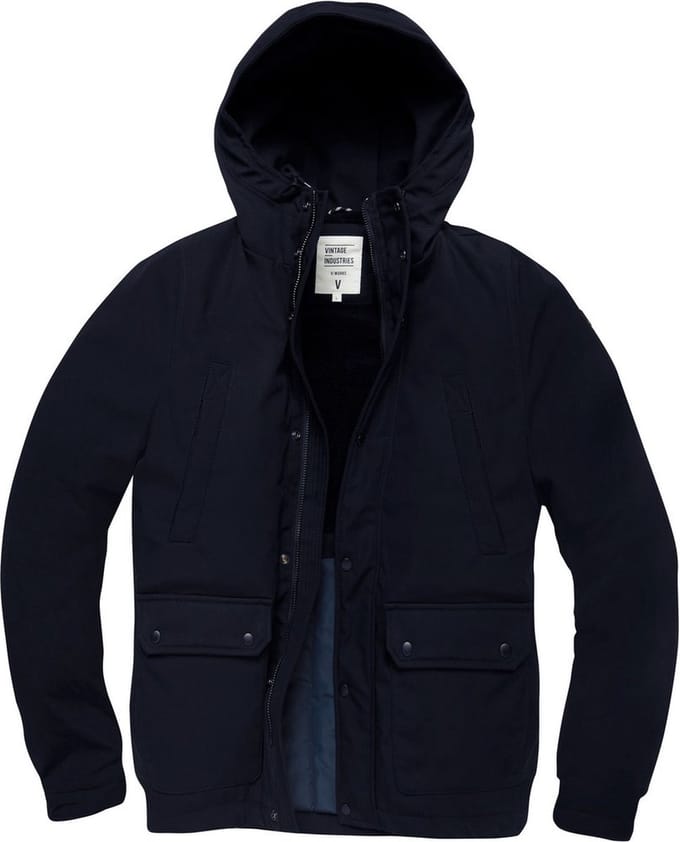 Vintage Industries Ledger parka deep blue M
