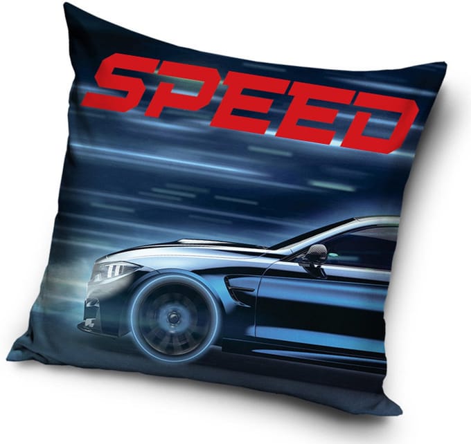 Sierkussen Sportauto 40x40 cm (inclusief vulling)