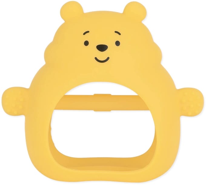 Bumkins - Silicone Un-Droppable Mitt Teether Siliconen Baby Hand Bijtring – Innovatieve Open Bijtring Tegen Pijnlijk Tandvlees – Comfortabel Bijtspeeltje – Disney Winnie de Poeh