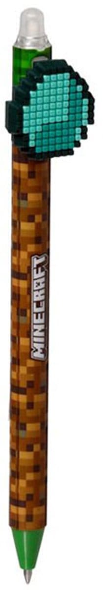 Pen Blauw - Minecraft Diamond/Diamant - Uitwisbaar Inkredible - 16.5cm