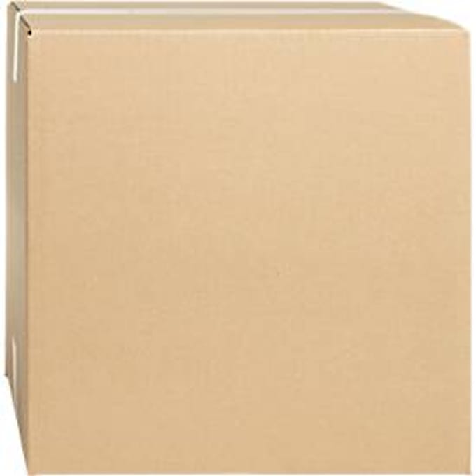 Golfkartonnen vouwdozen, 1-wandig, 585 x 585 x 585 mm