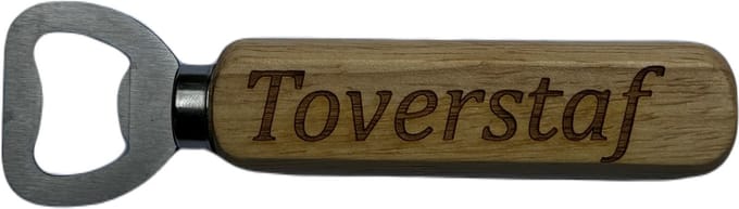 Bieropener - Flesopener -Toverstaf -Hout & RVS-Vaderdag Cadeau - Vaderdag