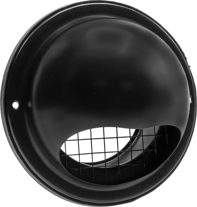 Nedco bolrooster - grof gaas - rvs - 150 mm - zwart