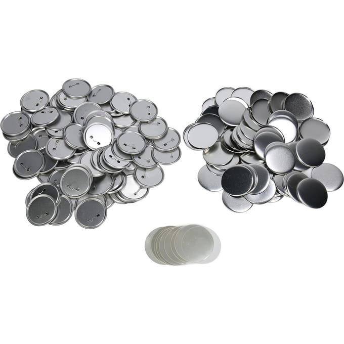 100 Sets Blanco Button Badge Onderdelen Set DIY voor Button Maakmachine Roestpreventie Button Maker 58mm/2.3in