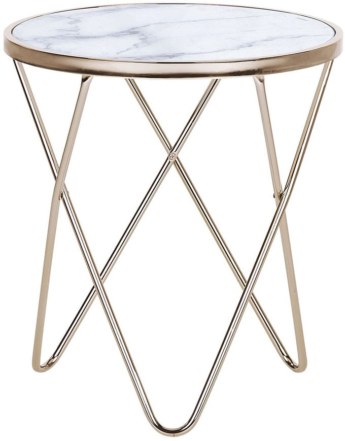MERIDIAN - Bijzettafel - Wit - Veiligheidsglas
