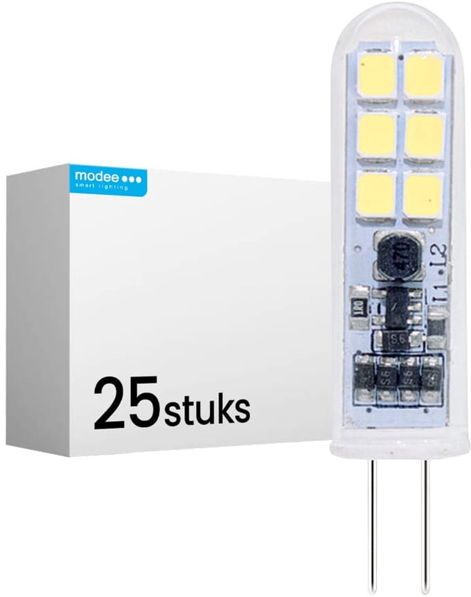 Modee LED Lamp G4 - 2W 4000K 190lm 12V - LED Lamp insteek - Wit Licht - 25 stuks