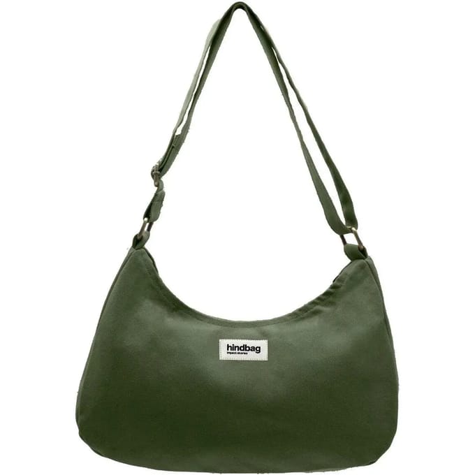 Hindbag handtas Rosa - olijfgroen - Biologisch GOTS-katoen