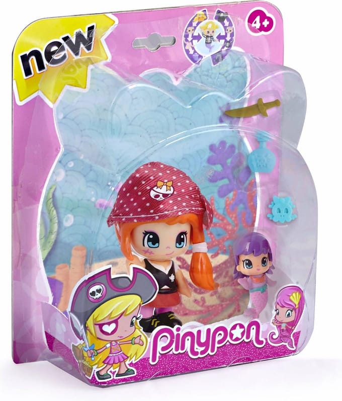 Pinypon Speelfiguur Pinypon: Piraat Met Zeemeermin (oranje)