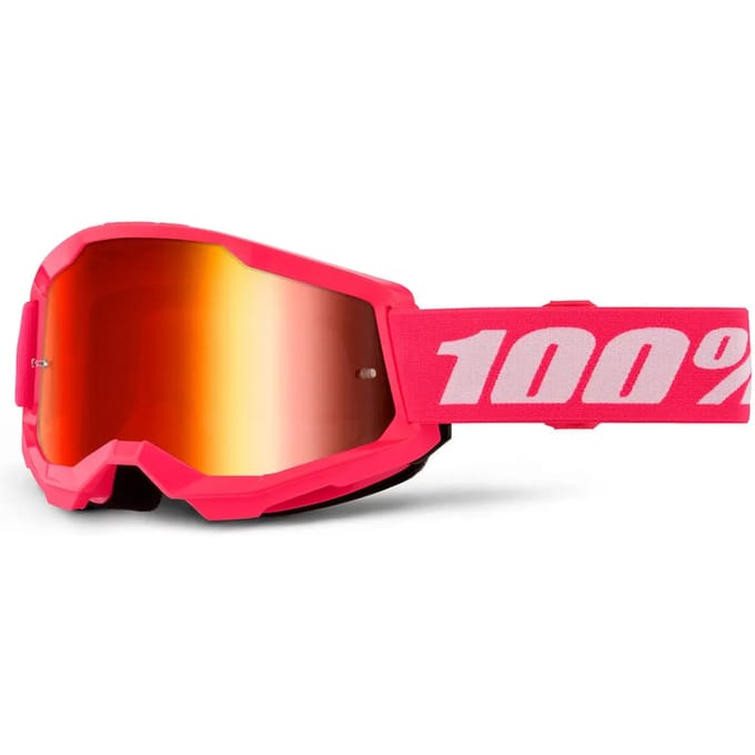 100% - Strata 2 Motocross Enduro MTB Cross Bril met Spiegel Lens - Roze