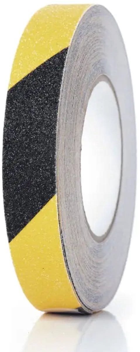 Ampere Traffic antislip tape - geel zwart | 2,5 cm breed