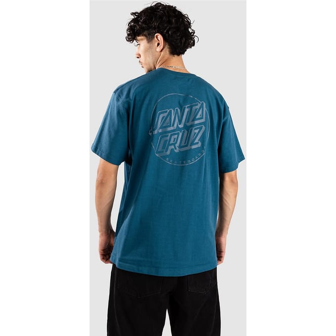 Santa Cruz Tonal Opus Dot Stripe T-Shirt blauw