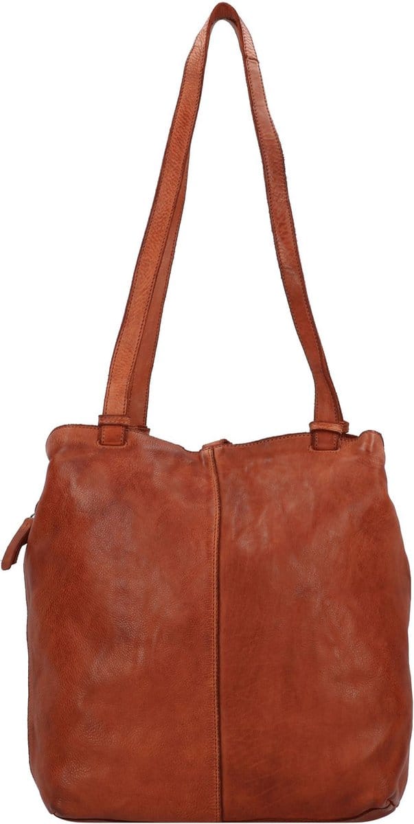 HAROLD'S Leren schoudertas shopper Submarine Shopper Twin Upend Cognac bruine