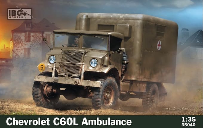 IBG Models Modelbouwpakket Auto - 35040 Chevrolet C60L Ambulance Plastic - 1:35 - Modelbouw