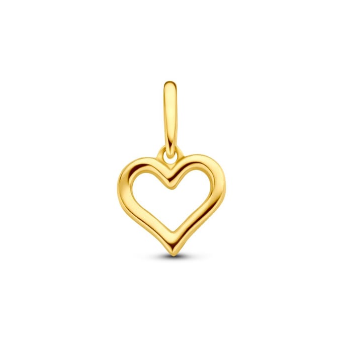 14K geelgoud hanger hart 4031009