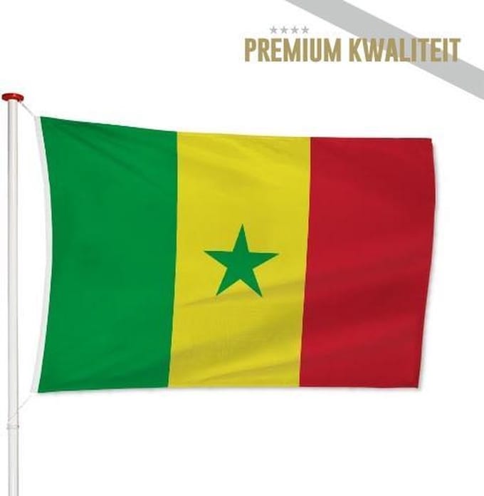Senegalese Vlag Senegal 40x60cm - Kwaliteitsvlag - Geschikt voor buiten