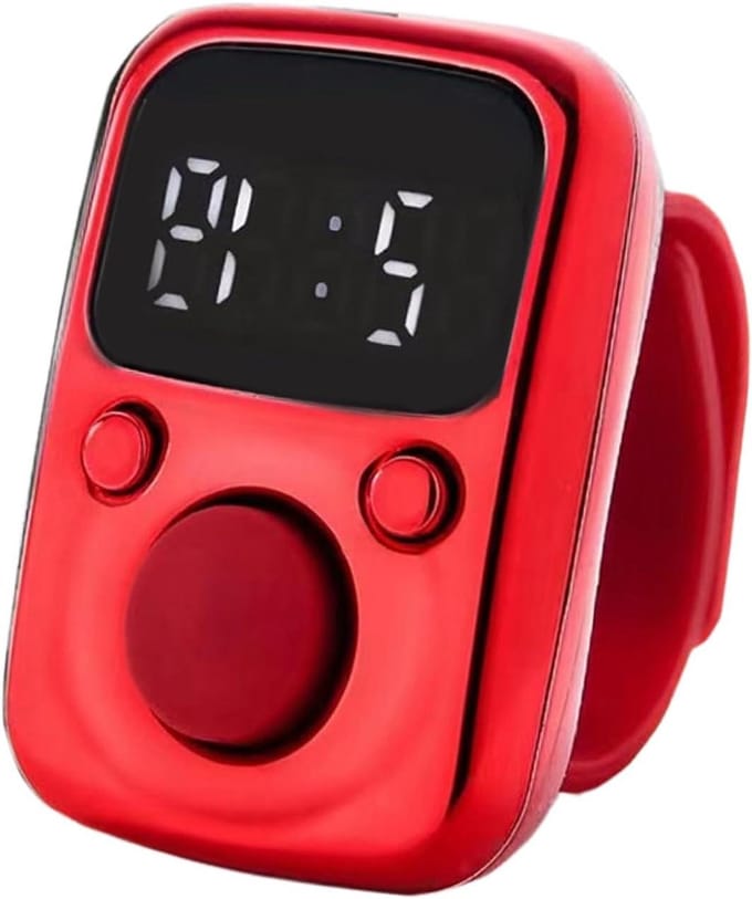 Digitale Teller - Vinger Clicker - Nauwkeurig Tellen - Waterdicht Ontwerp - Compact Formaat - Rood