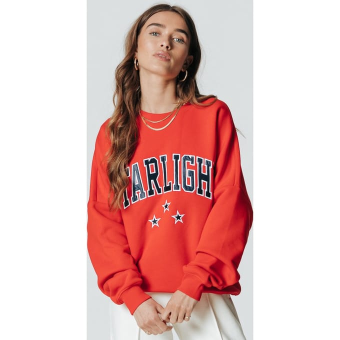 Colourful Rebel - Maat XS - Starlight Patch Dropped Shoulder Sweat Dames Trui