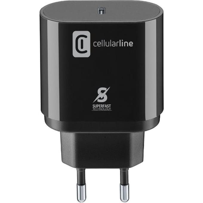 Cellularline - chargeur secteur usb-c super chargeur rapide 25w (conçu pour samsung) (tsarny)