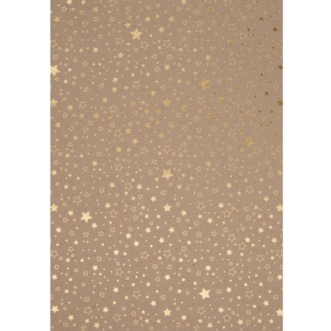 Natuurlijke kartonnen "Sterren" - Goud