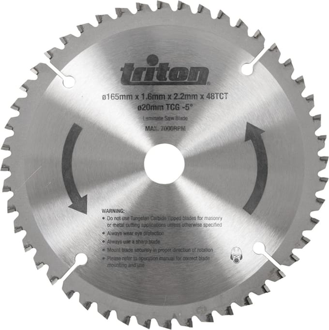 Triton HM zaagblad 165x20xZ=48 wt