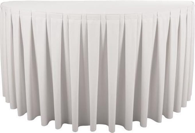 Combiskirting Boxpleat 250% - Ø152cm - Wit