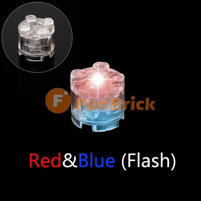 10 STUKS Multi Flash LED Licht Bouwstenen 2x2 Rond Baksteen MOC Speelgoed voor Stadsweg Assemblage Klassiek Cadeau 2PCS