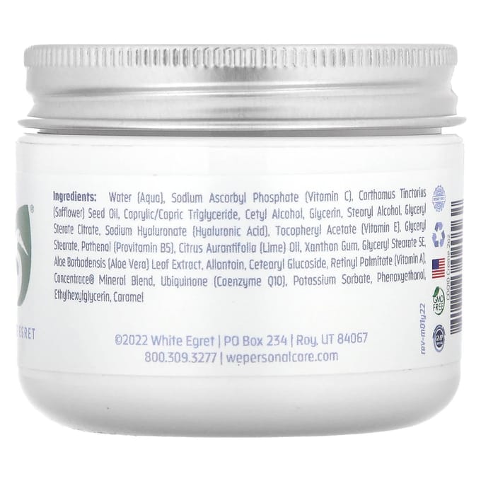 White Egret Personal Care, CoQ-10 Toning Cream, 2 fl oz (59 ml) white