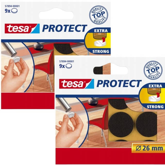 Tesa - Beschermende Filtschijven - 26mm - Zelfklevend - Bruin
