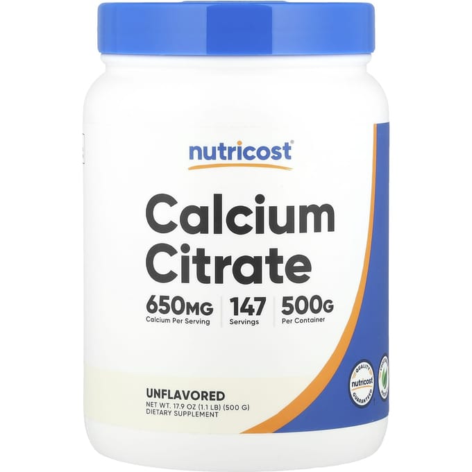 Nutricost, calciumcitraat, ongezoet, 500 g (17,9 oz)