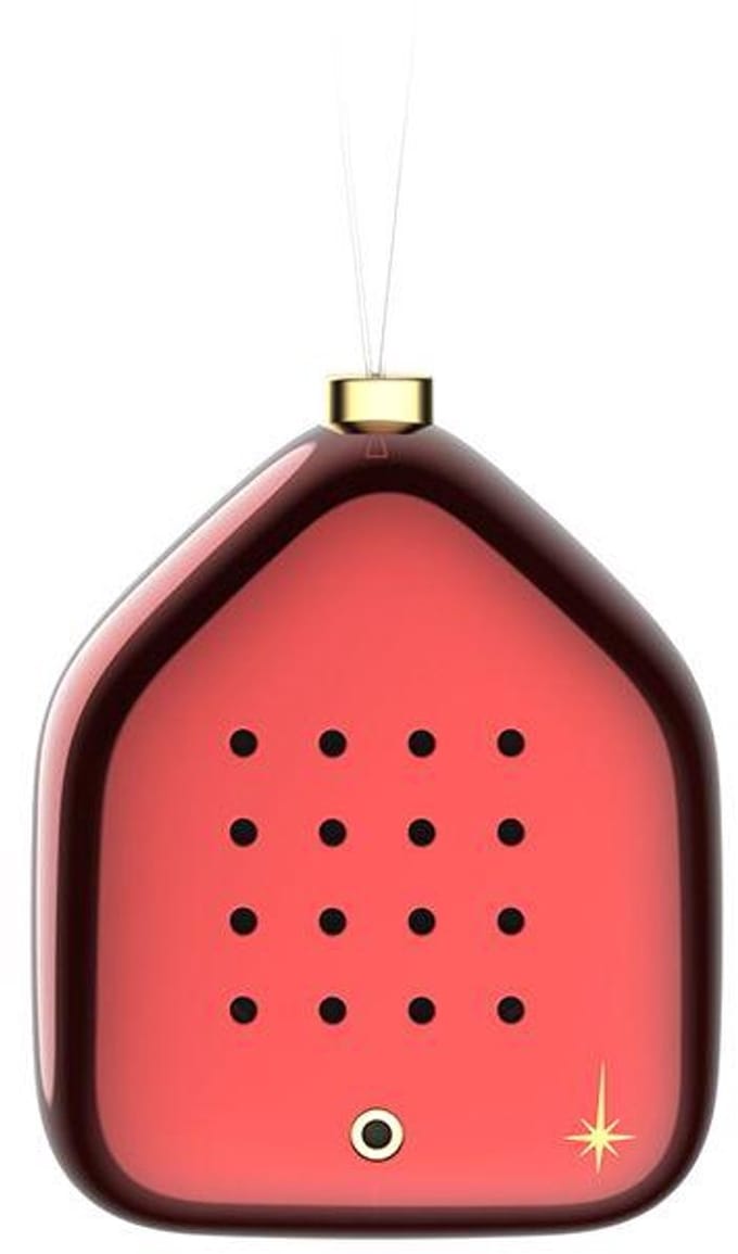 Relaxound Jingle Bells Red Stars – Akoestisch Kerstornament met Bewegingssensor – 15–20 Jingles – Rood – 7×6×3 cm