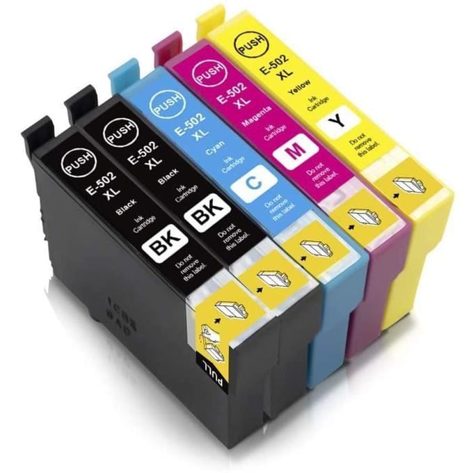 Inktcartridges - UNIPLUS - 502XL - Compatibel met Epson - Pak van 5 - Zwart