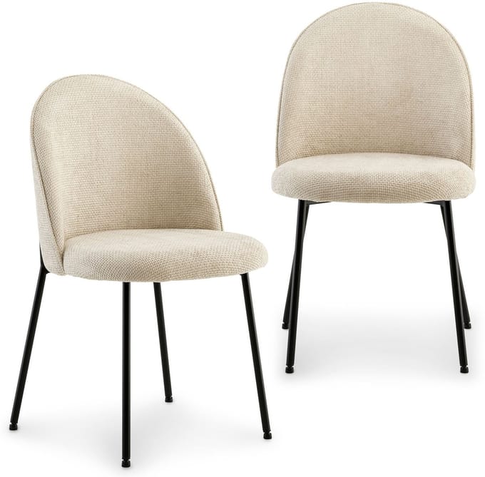 Eetkamerstoelen CASSIE, set van 2 – Wit