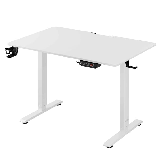 Casaria Zit Sta Bureau – Hoogte Verstelbaar Elektrisch 110x60cm - Wit