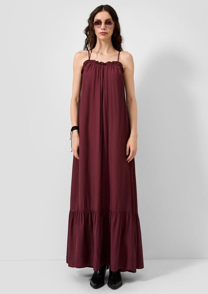QS - female - Lange jurk van een viscose-mix