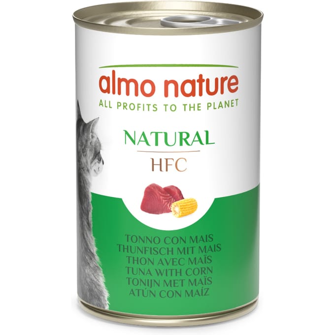 12 x 140 g Almo Nature HFC Kattenvoer - Tonijn & Mais - Voordeelpakket