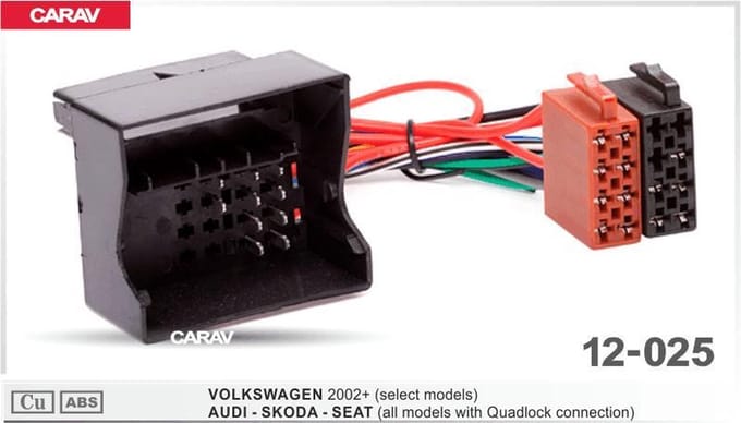 autoradio aansluitstekker Volkswagen - seat - skoda 12-025
