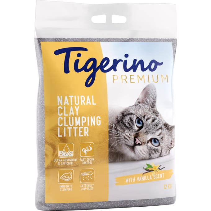 2x12kg Tigerino Premium Kattenbakvulling - Vanillegeur