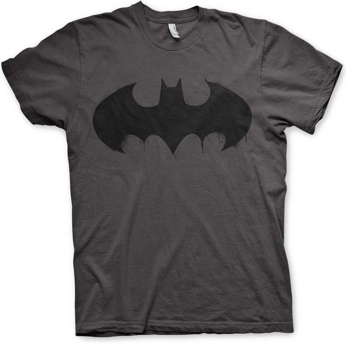 Batman Inked Logo Heren T-shirt - donkergrijs - M