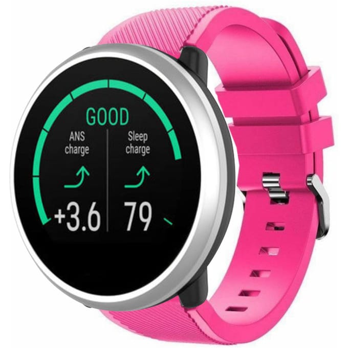 Polar Unite twill siliconen band (knalroze)