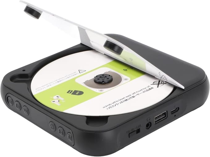 Draagbare CD Speler - Muziekspeler Bluetooth - Muziek Luisteren - Bluetooth 5.3 Zender - 20 x 14 x 4 cm